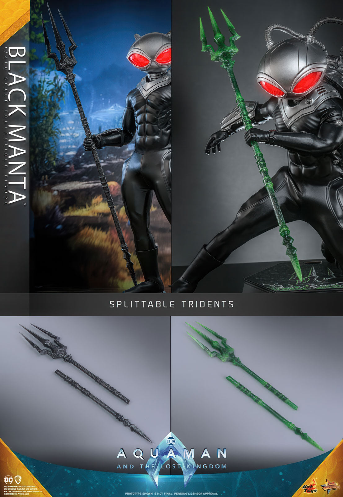 Aquaman 2 Black Manta 13.4in 1/6 Action Figure Movie Masterpiece Hot Toys NIB