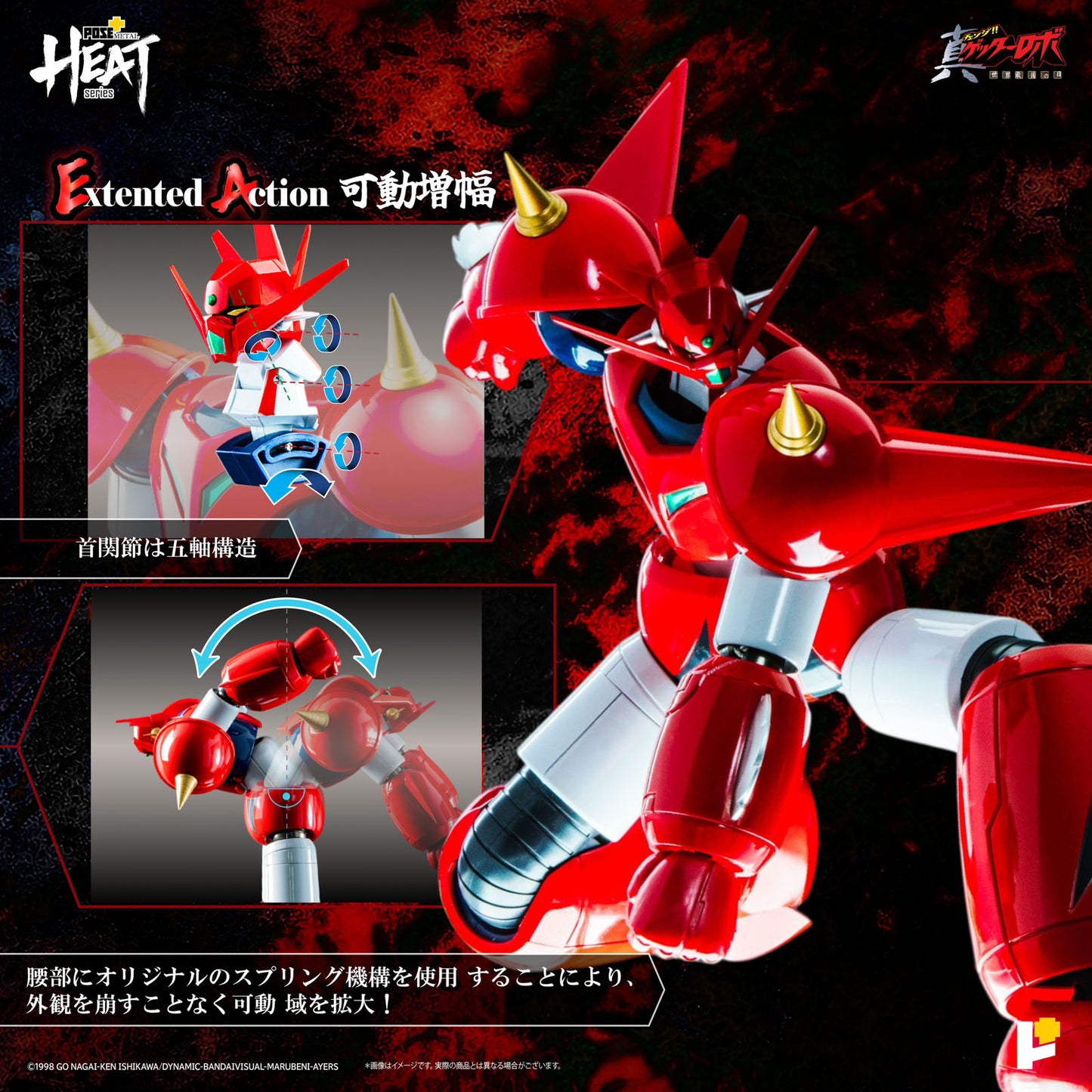 Getter Robo Getter Dragon 8.7in Anime Action Figure Pose Metal Heat ArtStorm NIB