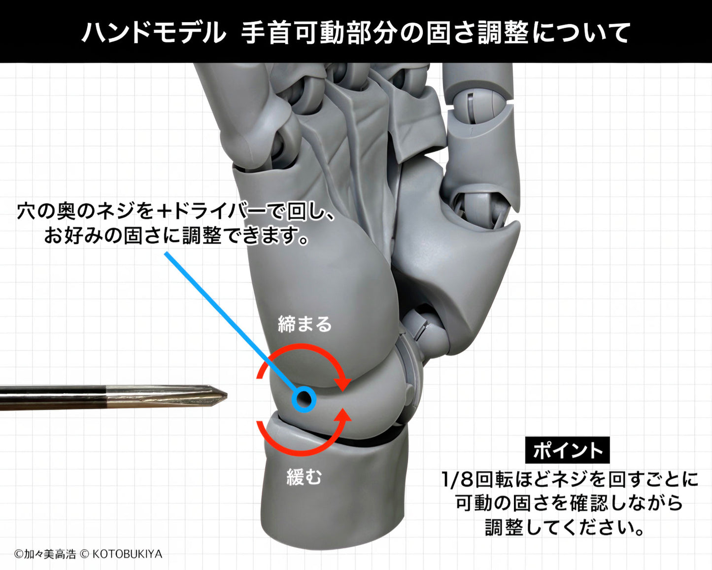 Hand Model L Pale Orange 8.3in Action Figure Artist Support Item Kotobukiya NIB