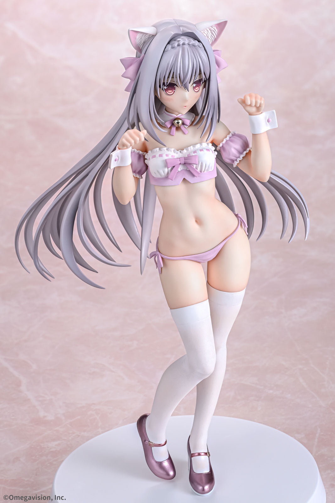Luna Cat Ear Maid Cherry Blossom Color 10.2in 1/6 Figure PVC Statue Q-Six NIB