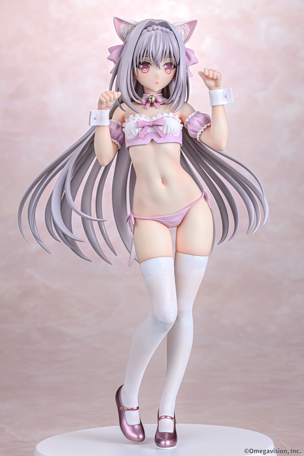 Luna Cat Ear Maid Cherry Blossom Color 10.2in 1/6 Figure PVC Statue Q-Six NIB
