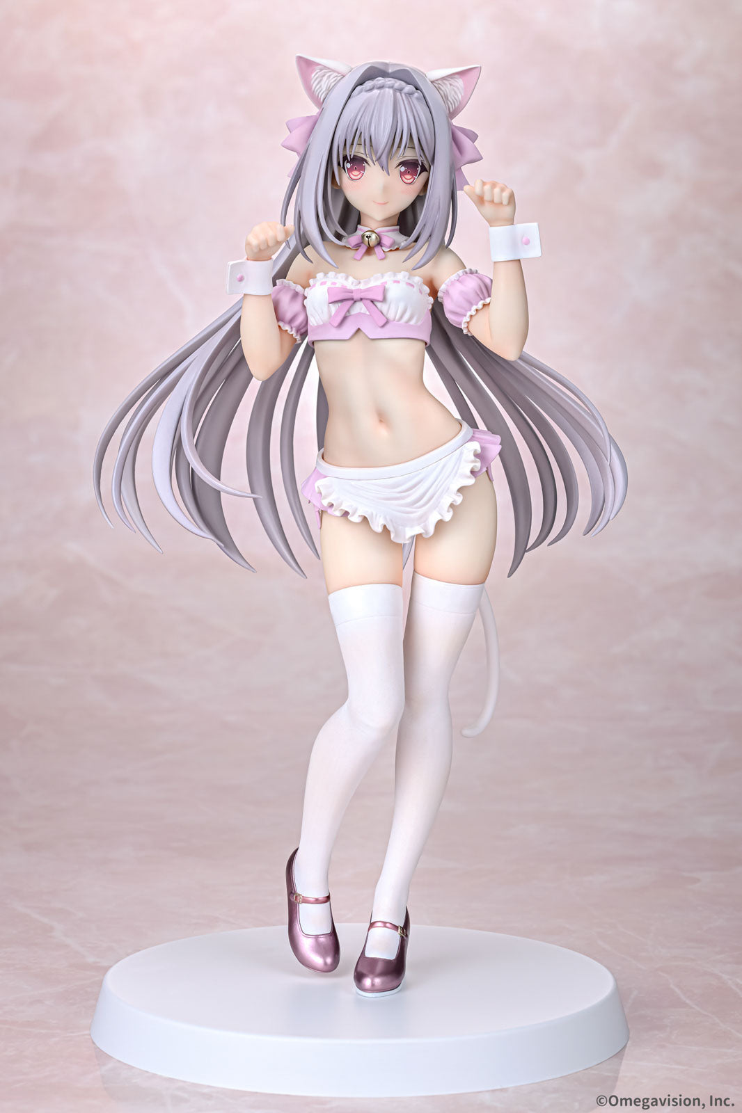Luna Cat Ear Maid Cherry Blossom Color 10.2in 1/6 Figure PVC Statue Q-Six NIB