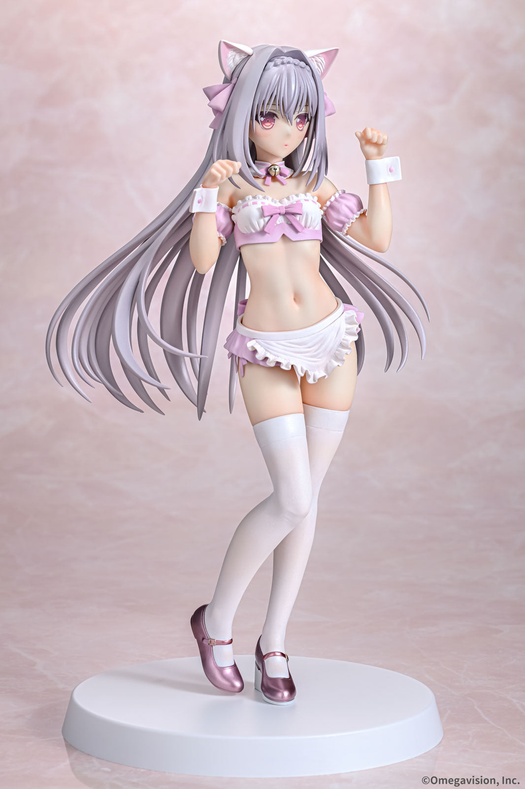 Luna Cat Ear Maid Cherry Blossom Color 10.2in 1/6 Figure PVC Statue Q-Six NIB