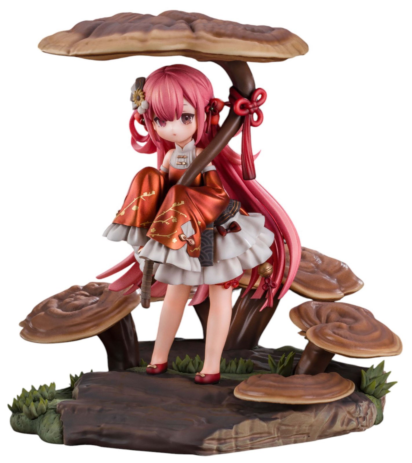 Mushroom Girls No.5 Ganoderma w/Bonus 9in Figure PVC Statue Reverse Studio NIB