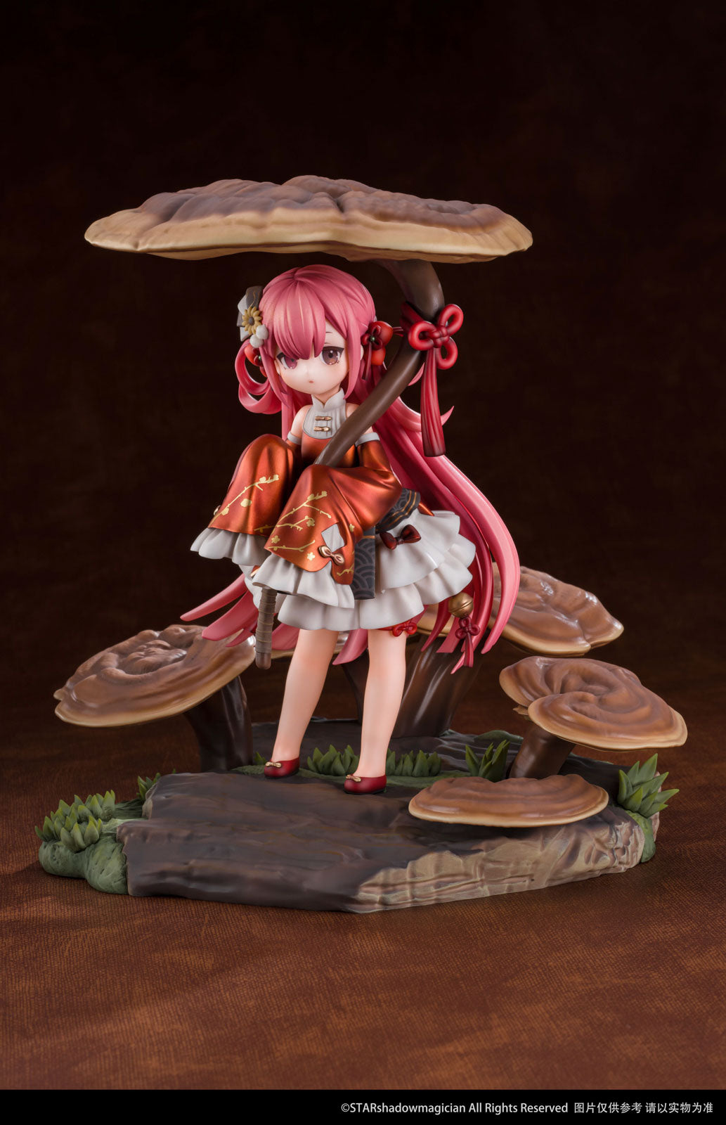 Mushroom Girls No.5 Ganoderma w/Bonus 9in Figure PVC Statue Reverse Studio NIB