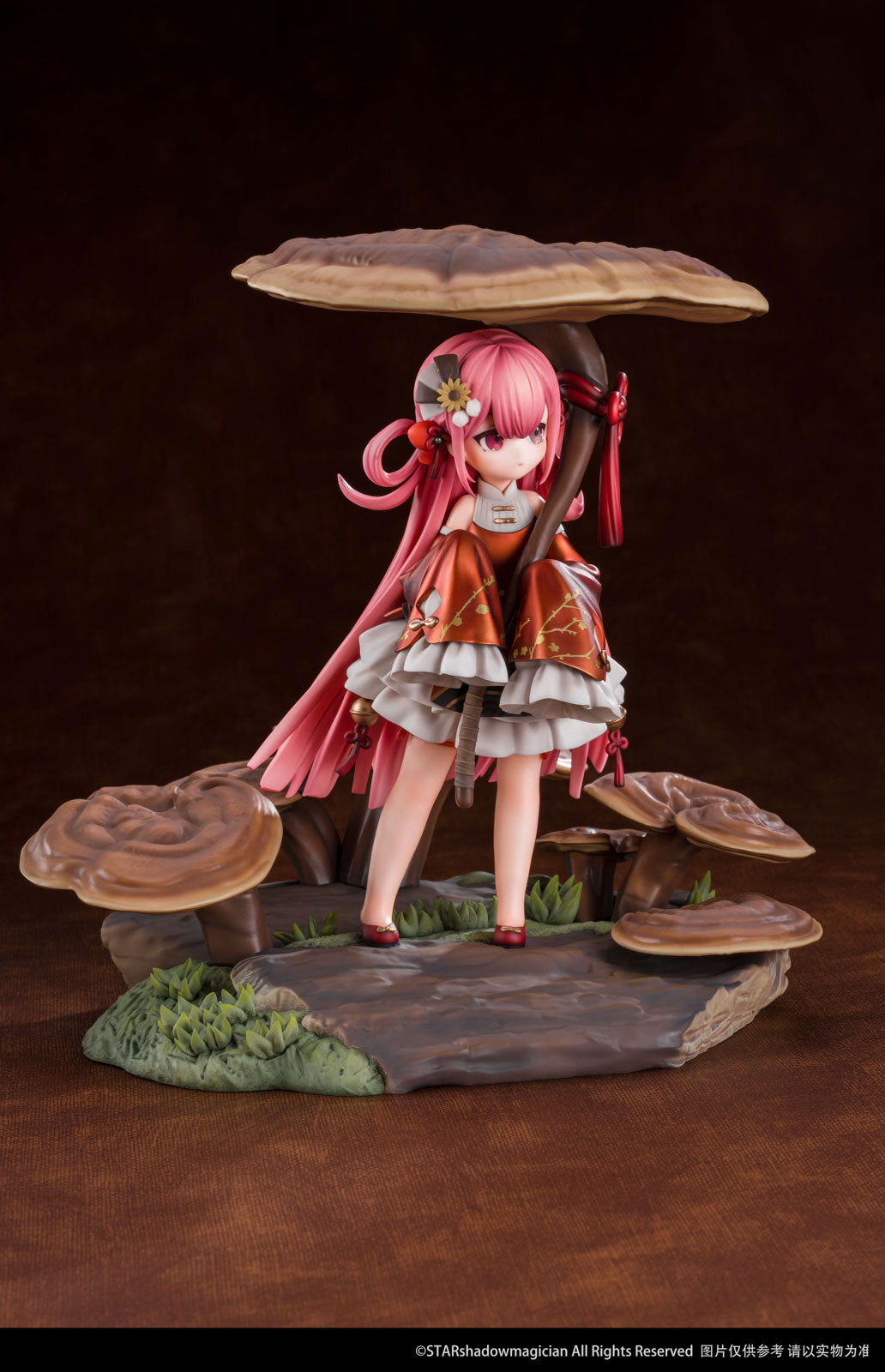 Mushroom Girls No.5 Ganoderma w/Bonus 9in Figure PVC Statue Reverse Studio NIB
