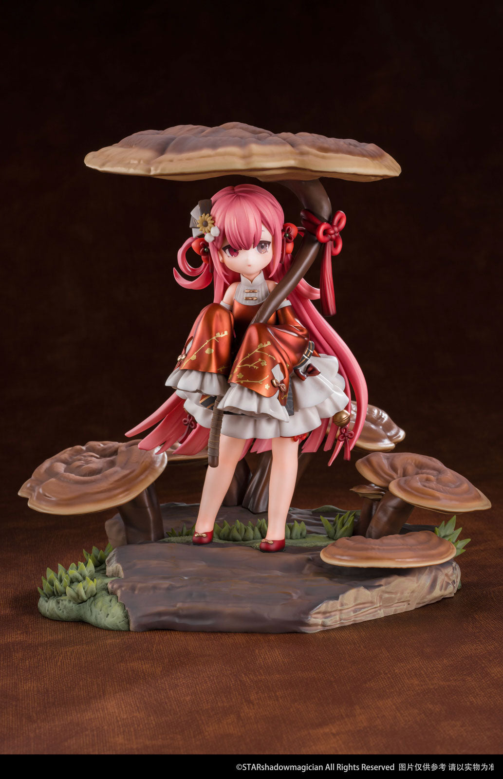 Mushroom Girls No.5 Ganoderma w/Bonus 9in Figure PVC Statue Reverse Studio NIB