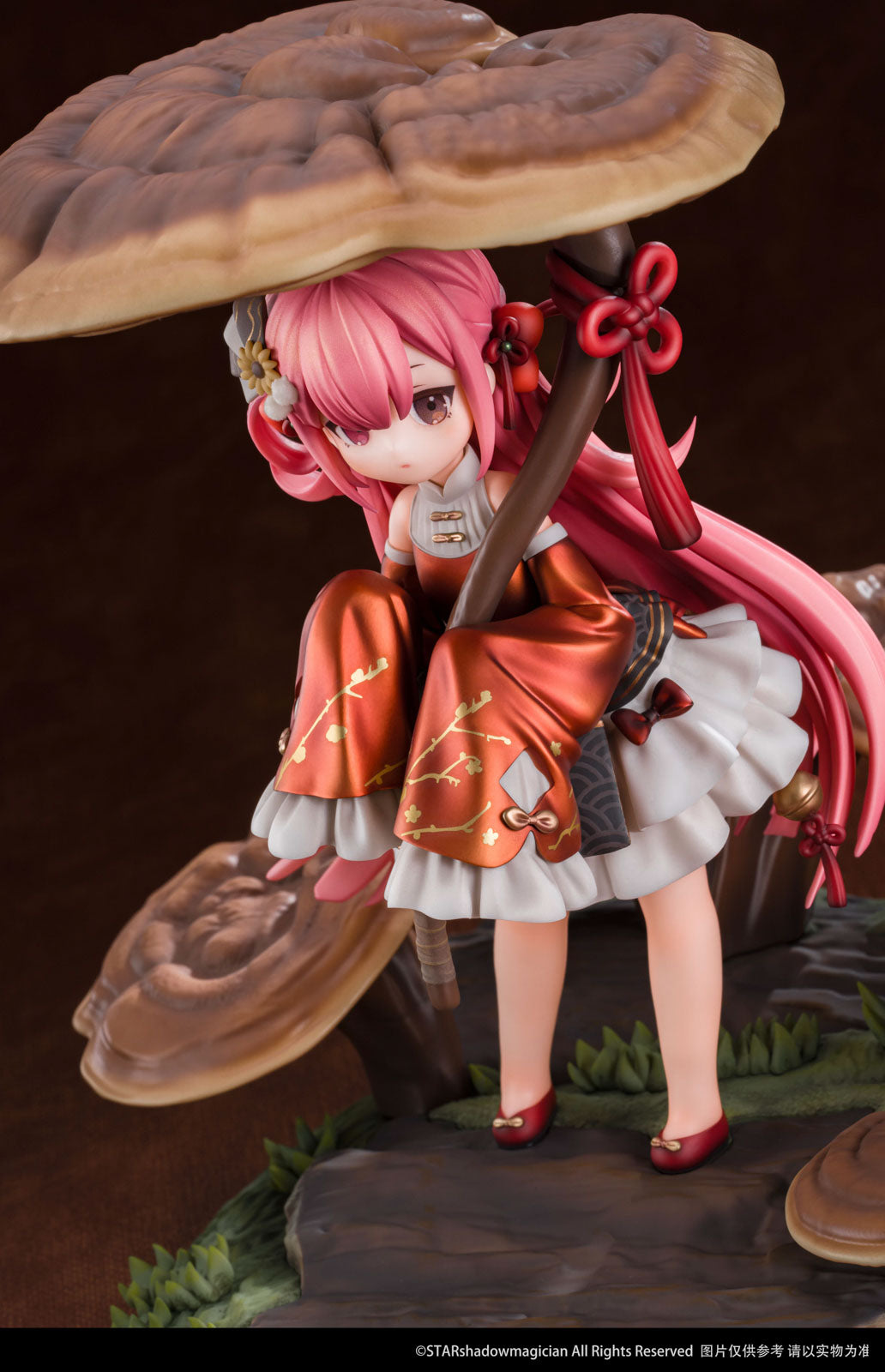 Mushroom Girls No.5 Ganoderma w/Bonus 9in Figure PVC Statue Reverse Studio NIB