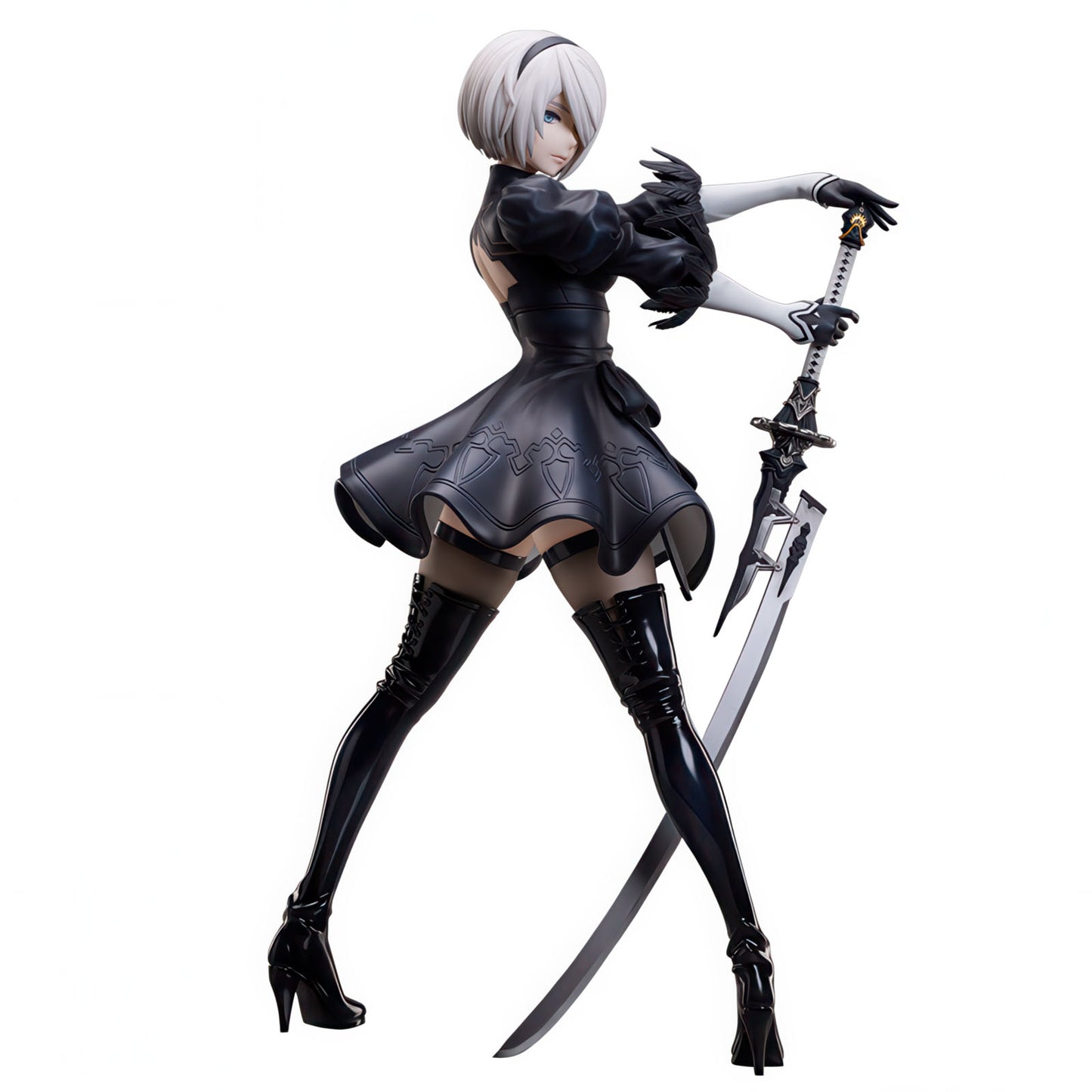Nier: Automata 2B YoRHa 17.5in 1/4 Anime Figure PVC Statue B-style Freeing NIB