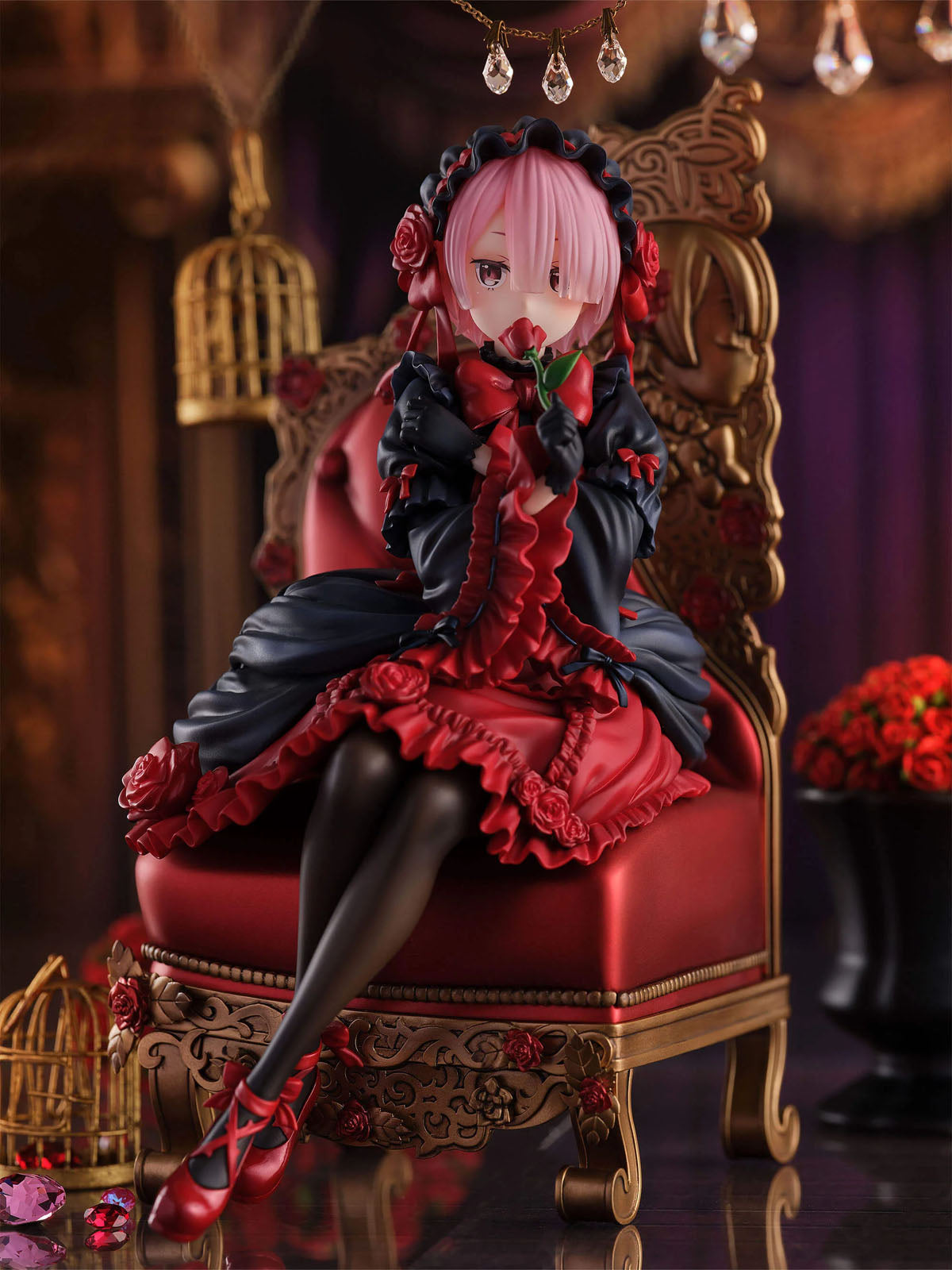 Re:ZERO Ram Gothic ver. 7.9in 1/7 Scale Anime Figure PVC Statue F:NEX FuRyu NIB