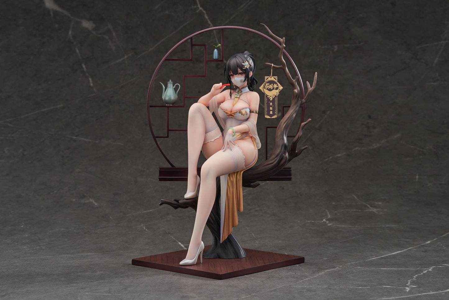 Xiami Chinese Dress Set of Black and White 10in 1/7 Figure PVC Statue Apex NIB