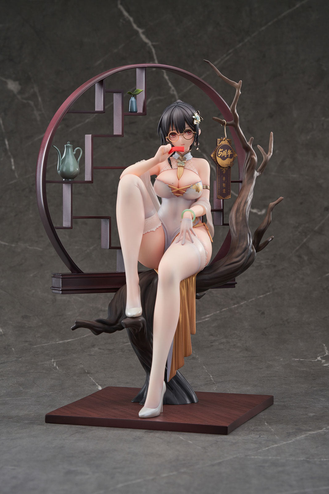 Xiami Chinese Dress Set of Black and White 10in 1/7 Figure PVC Statue Apex NIB