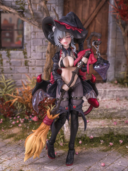 Apprentice Witch MaoMao Hoshikawa Black Hair 1/12 Scale Action Figure Exssrion