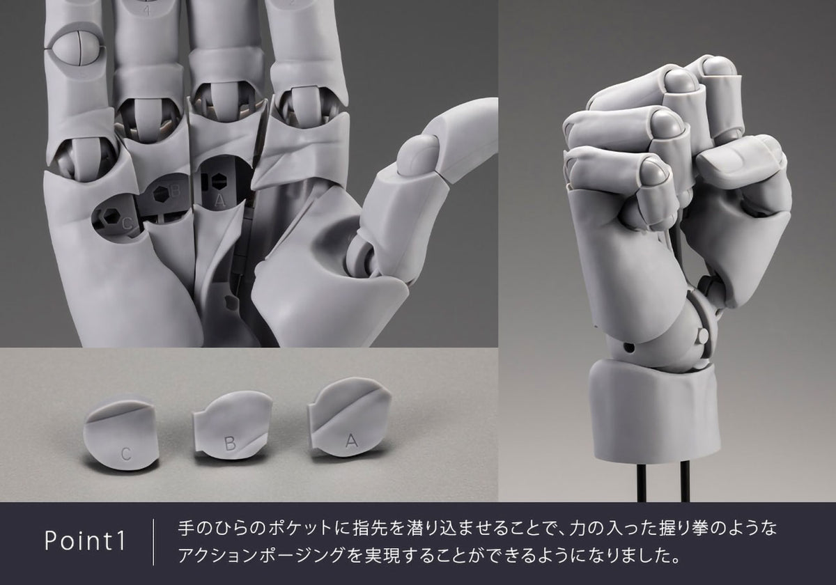 Artist Support Item Hand Model Men Left Gray 1/1 Scale Action Figure Kotobukiya