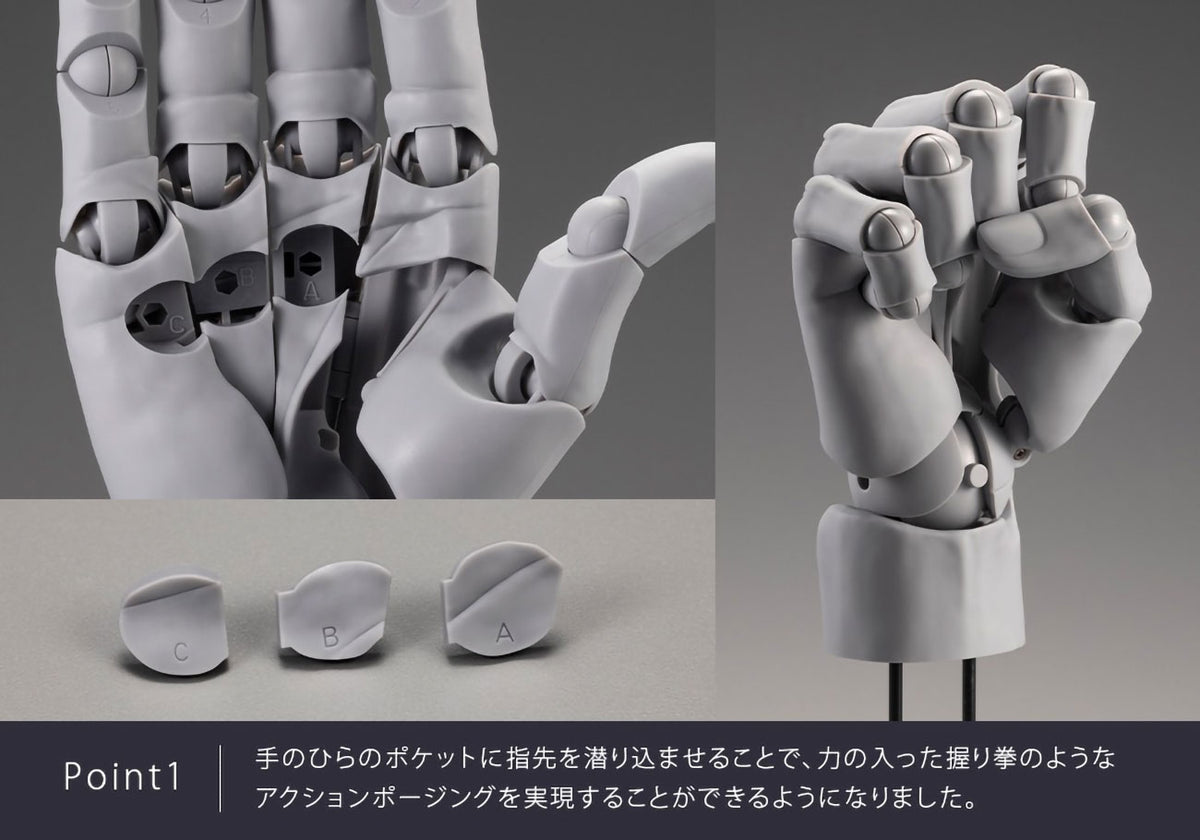 Artist Support Item Hand Model Men Left White 1/1 Scale Action Figure Kotobukiya