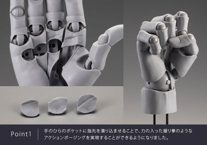 Artist Support Item Hand Model Men Left White 1/1 Scale Action Figure Kotobukiya