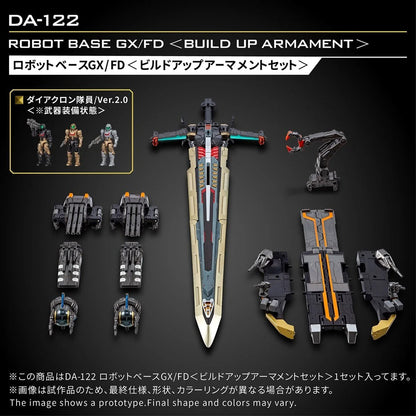 Diaclone DA-122 Robot Base GX/FD Build-up Armament Set Action Figure Tomy NIB