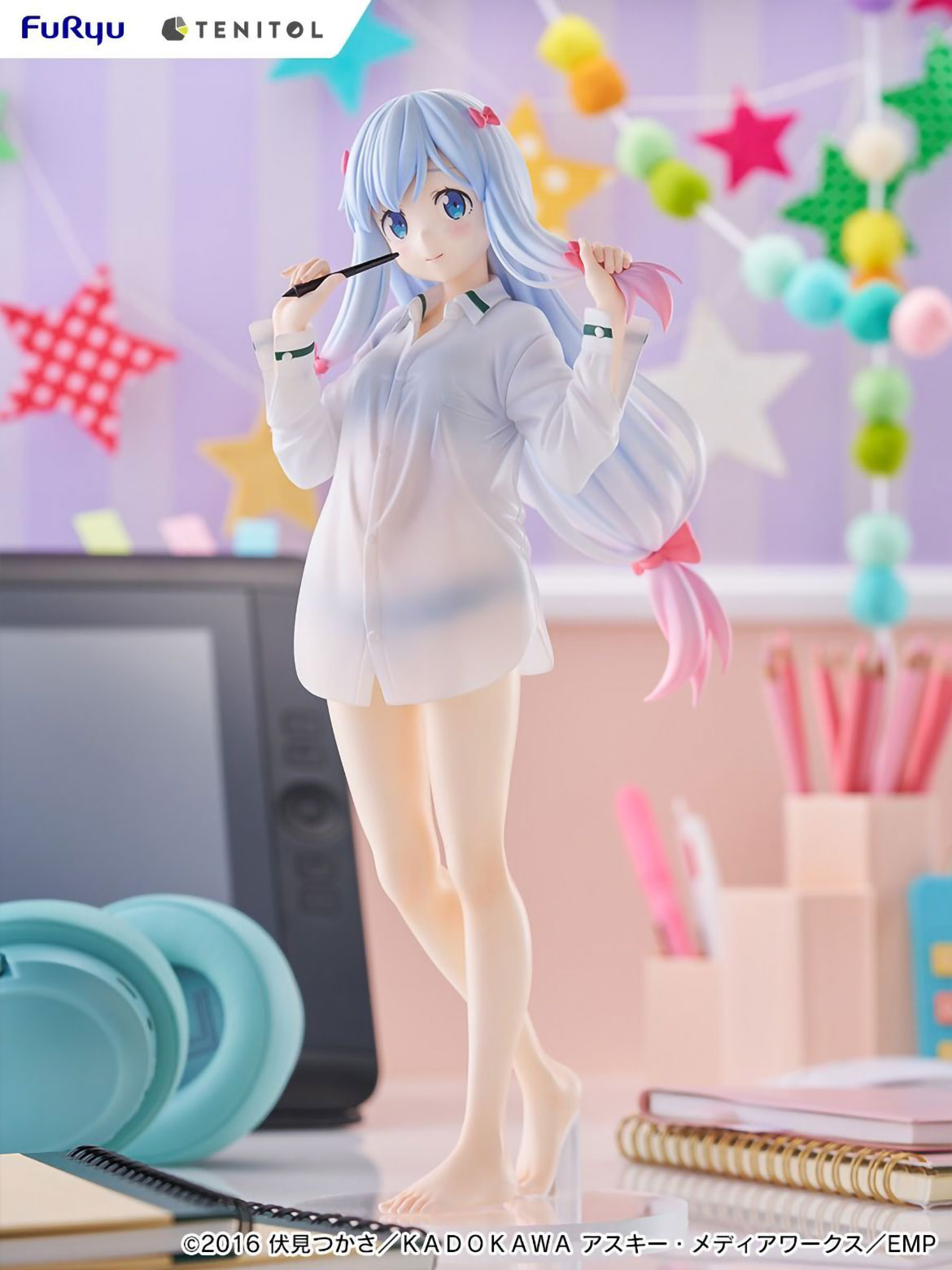 Eromanga Sensei Sagiri Izumi 11.8in Anime PVC Figure Figurine Tenitol Tall FuRyu