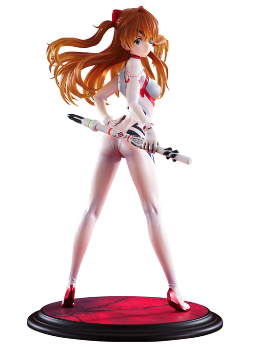Evangelion Asuka White Plugsuit 9.4in 1/7 Anime Figure PVC Statue Wanderer NIB