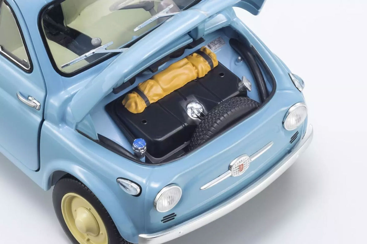 Fiat Nuova 500 Cruise Celeste Blau 1/18 Modellauto Druckgussfigur Kyosho OVP