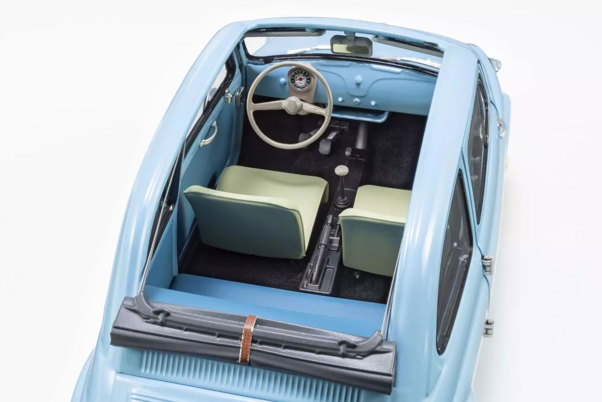 Fiat Nuova 500 Cruise Celeste Blau 1/18 Modellauto Druckgussfigur Kyosho OVP