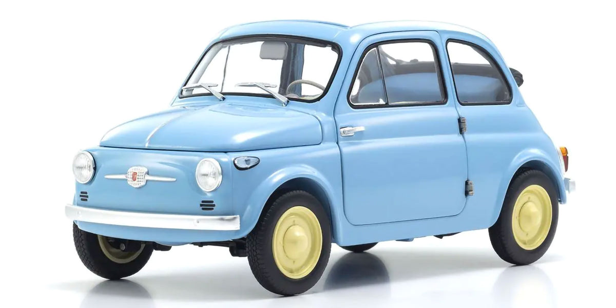 Fiat Nuova 500 Cruise Celeste Blau 1/18 Modellauto Druckgussfigur Kyosho OVP