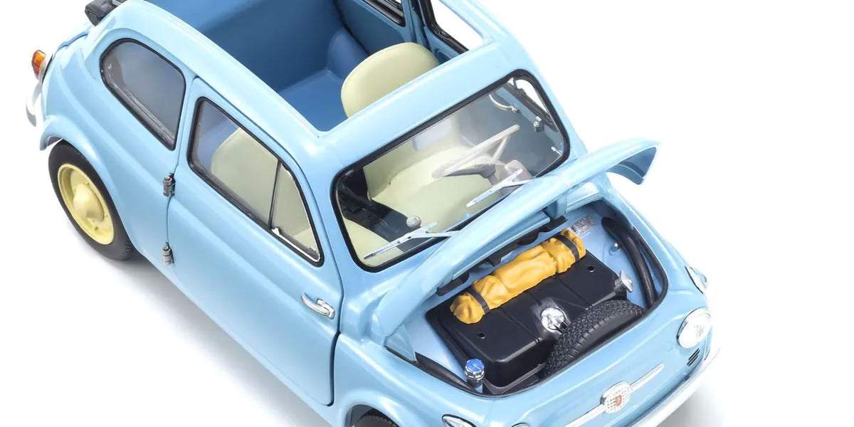 Fiat Nuova 500 Cruise Celeste Blau 1/18 Modellauto Druckgussfigur Kyosho OVP
