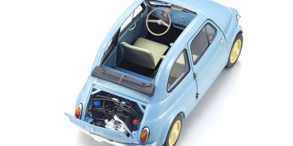 Fiat Nuova 500 Cruise Celeste Blau 1/18 Modellauto Druckgussfigur Kyosho OVP