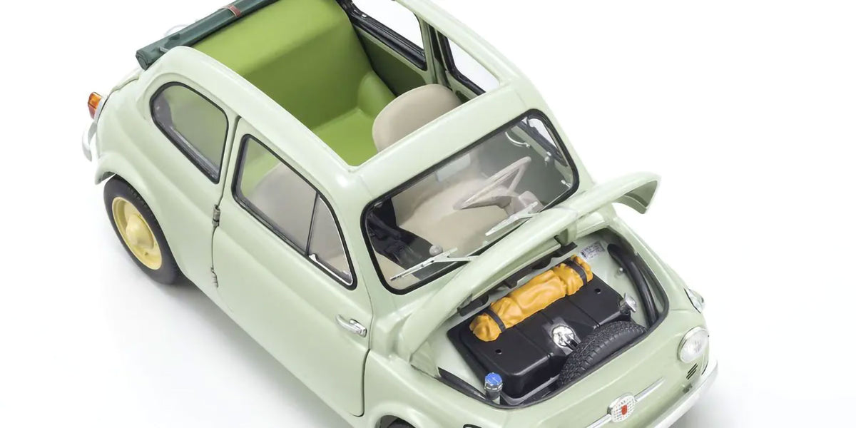 Fiat Nuova 500 Grün Klar 1/18 Modellauto Kyosho Original Neu in OVP