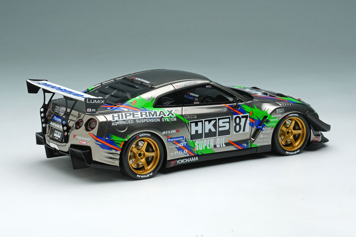 HKS Racing Performer GT1000+ '25 Black Chrome 1/43 Scale Resin Model Car Make Up