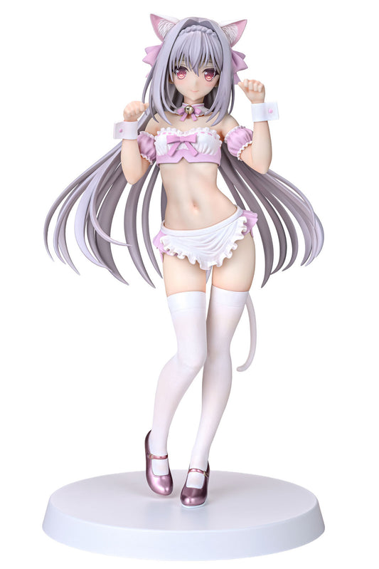 Luna Cat Ear Maid Cherry Blossom Color 10.2in 1/6 Figure PVC Statue Q-Six NIB