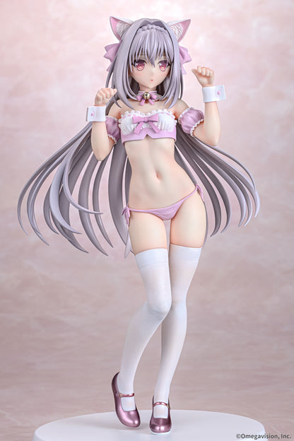 Luna Cat Ear Maid Cherry Blossom Color 10.2in 1/6 Figure PVC Statue Q-Six NIB