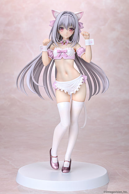 Luna Cat Ear Maid Cherry Blossom Color 10.2in 1/6 Figure PVC Statue Q-Six NIB