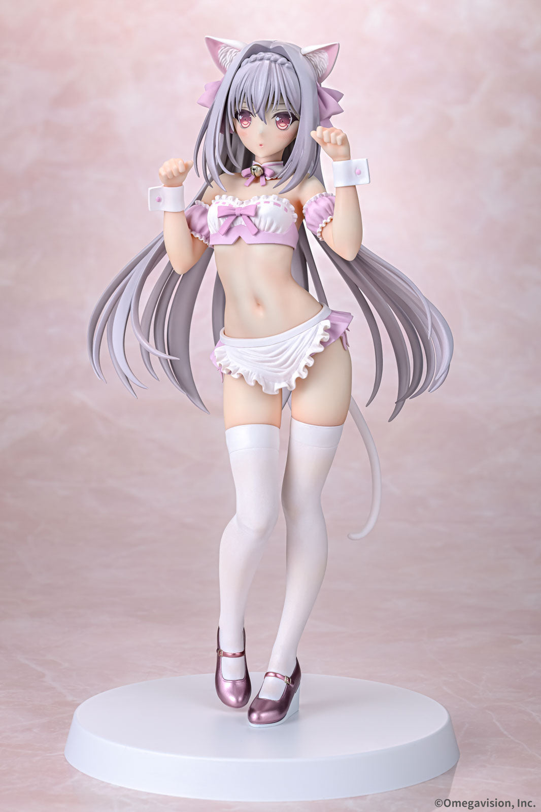 Luna Cat Ear Maid Cherry Blossom Color 10.2in 1/6 Figure PVC Statue Q-Six NIB
