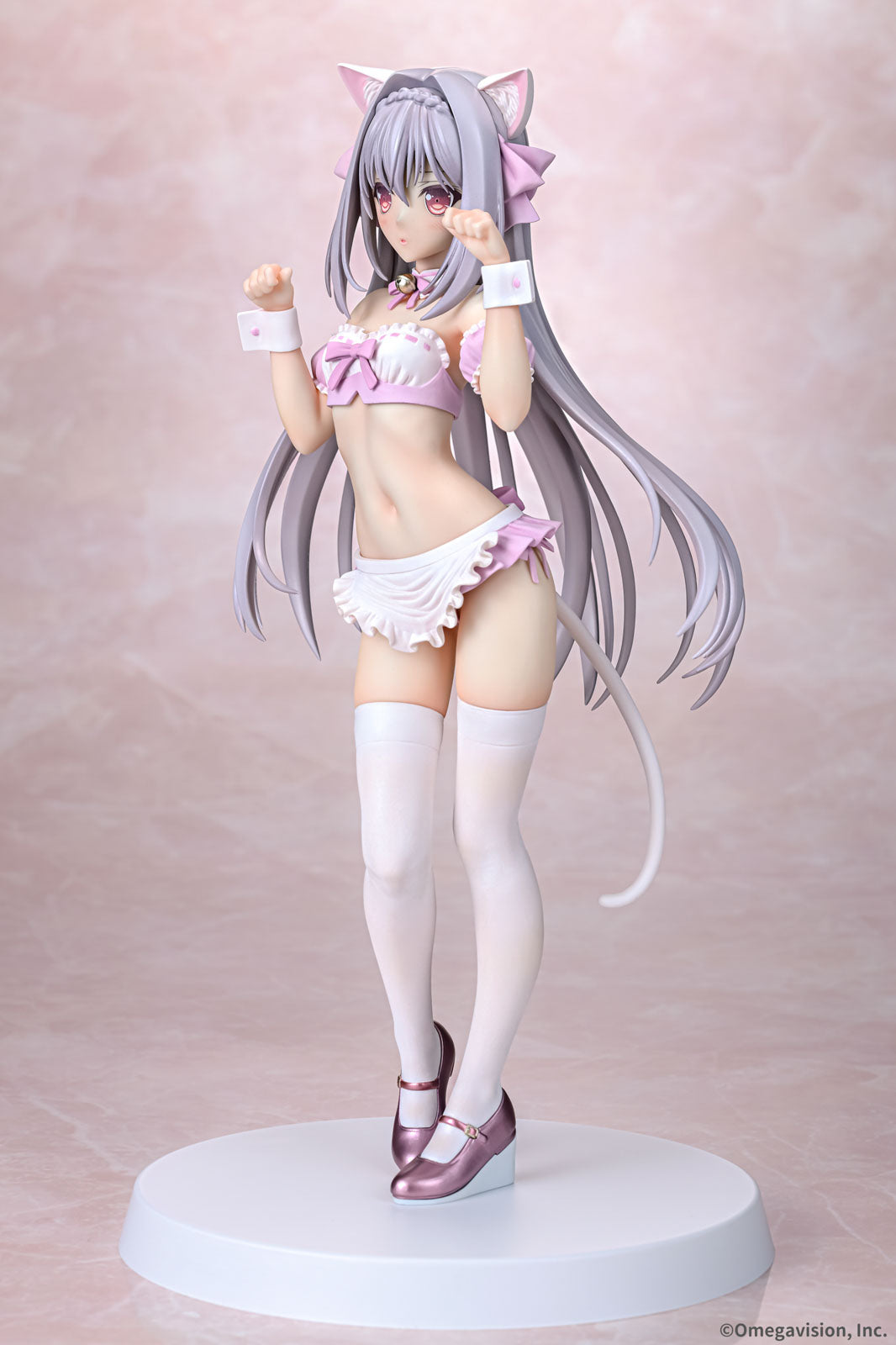 Luna Cat Ear Maid Cherry Blossom Color 10.2in 1/6 Figure PVC Statue Q-Six NIB