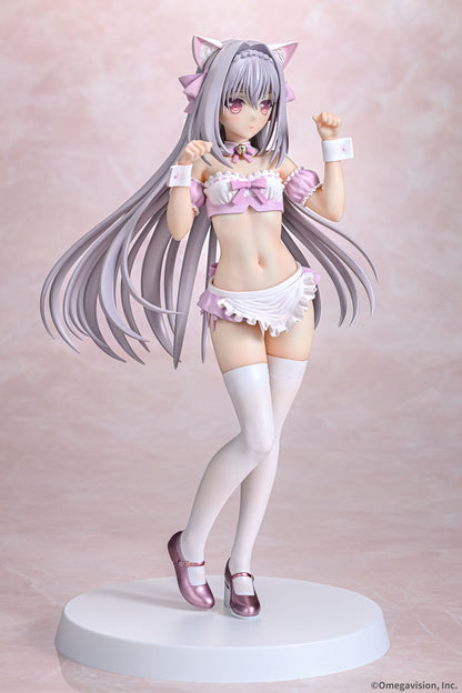 Luna Cat Ear Maid Cherry Blossom Color 10.2in 1/6 Figure PVC Statue Q-Six NIB