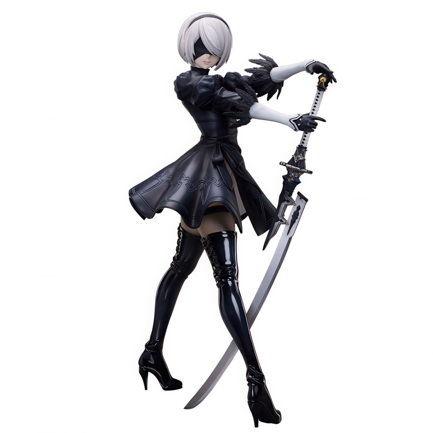 Nier: Automata 2B YoRHa 17.5in 1/4 Anime Figure PVC Statue B-style Freeing NIB