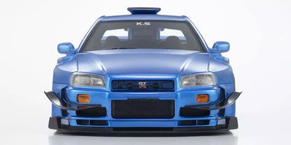 Nissan Skyline GT-R R34 Khyzyl Saleem Blue 1/18 Resin Model Car Samurai Kyosho