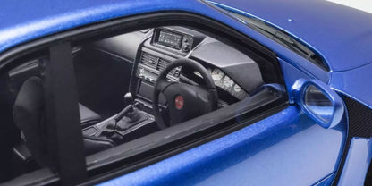 Nissan Skyline GT-R R34 Khyzyl Saleem Blue 1/18 Resin Model Car Samurai Kyosho