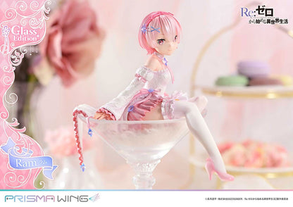 Re Zero Ram Glass Edition 1/7 Scale Anime PVC Figure Figurine Prisma Wing NIB
