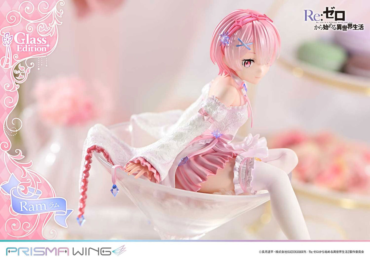 Re Zero Ram Glass Edition 1/7 Scale Anime PVC Figure Figurine Prisma Wing NIB
