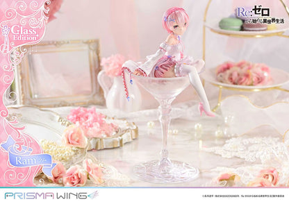 Re Zero Ram Glass Edition 1/7 Scale Anime PVC Figure Figurine Prisma Wing NIB