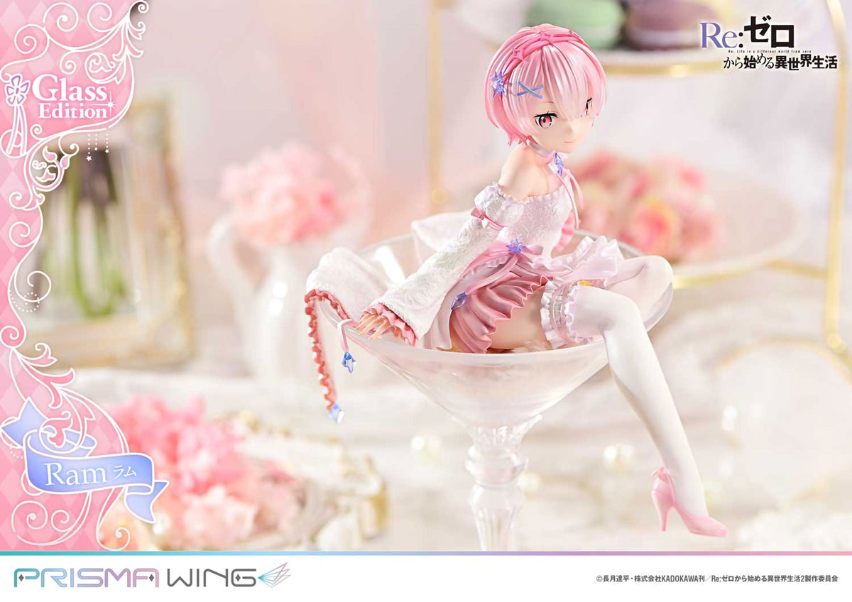 Re Zero Ram Glass Edition 1/7 Scale Anime PVC Figure Figurine Prisma Wing NIB