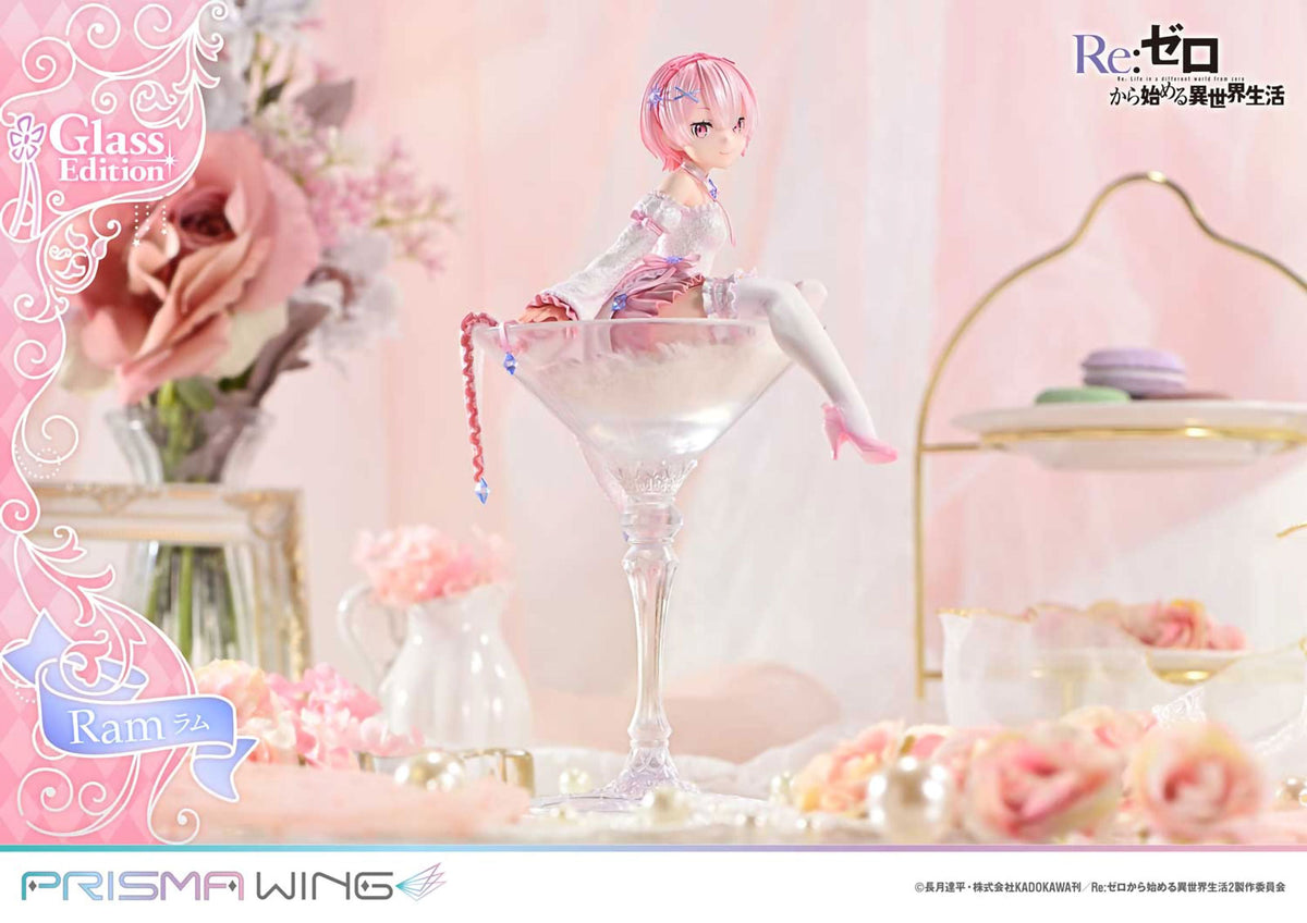 Re Zero Ram Glass Edition 1/7 Scale Anime PVC Figure Figurine Prisma Wing NIB