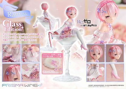 Re Zero Ram Glass Edition 1/7 Scale Anime PVC Figure Figurine Prisma Wing NIB