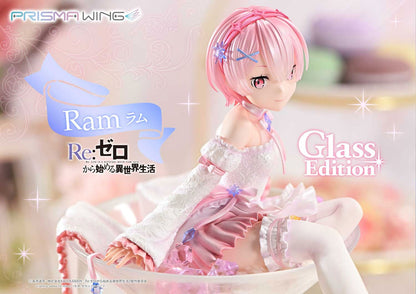 Re Zero Ram Glass Edition 1/7 Scale Anime PVC Figure Figurine Prisma Wing NIB