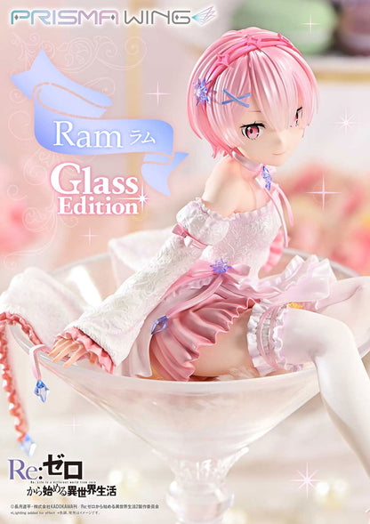 Re Zero Ram Glass Edition 1/7 Scale Anime PVC Figure Figurine Prisma Wing NIB