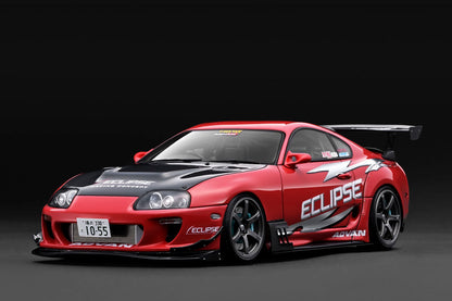 Toyota Supra RZ JZA80 ORIDO-STREET Ver.2 Rot 1/18 Modellauto aus Resin Ignition