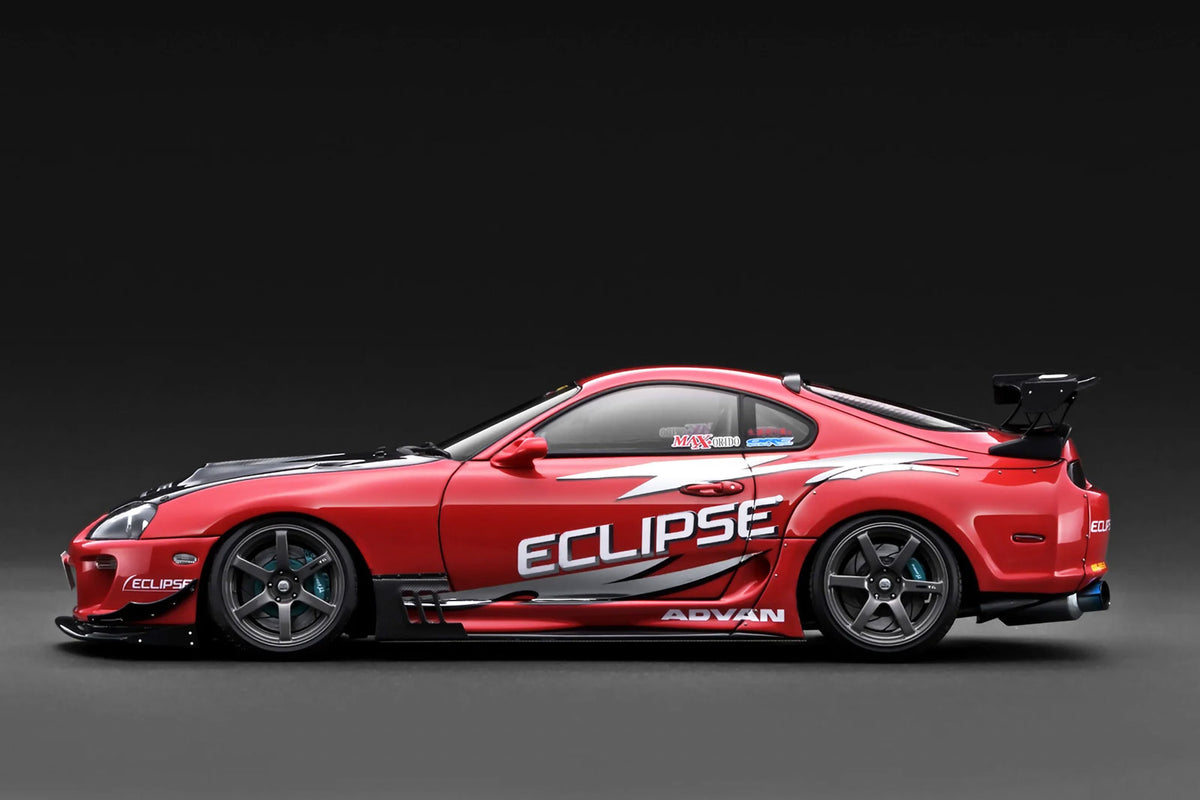 Toyota Supra RZ JZA80 ORIDO-STREET Ver.2 Rot 1/18 Modellauto aus Resin Ignition