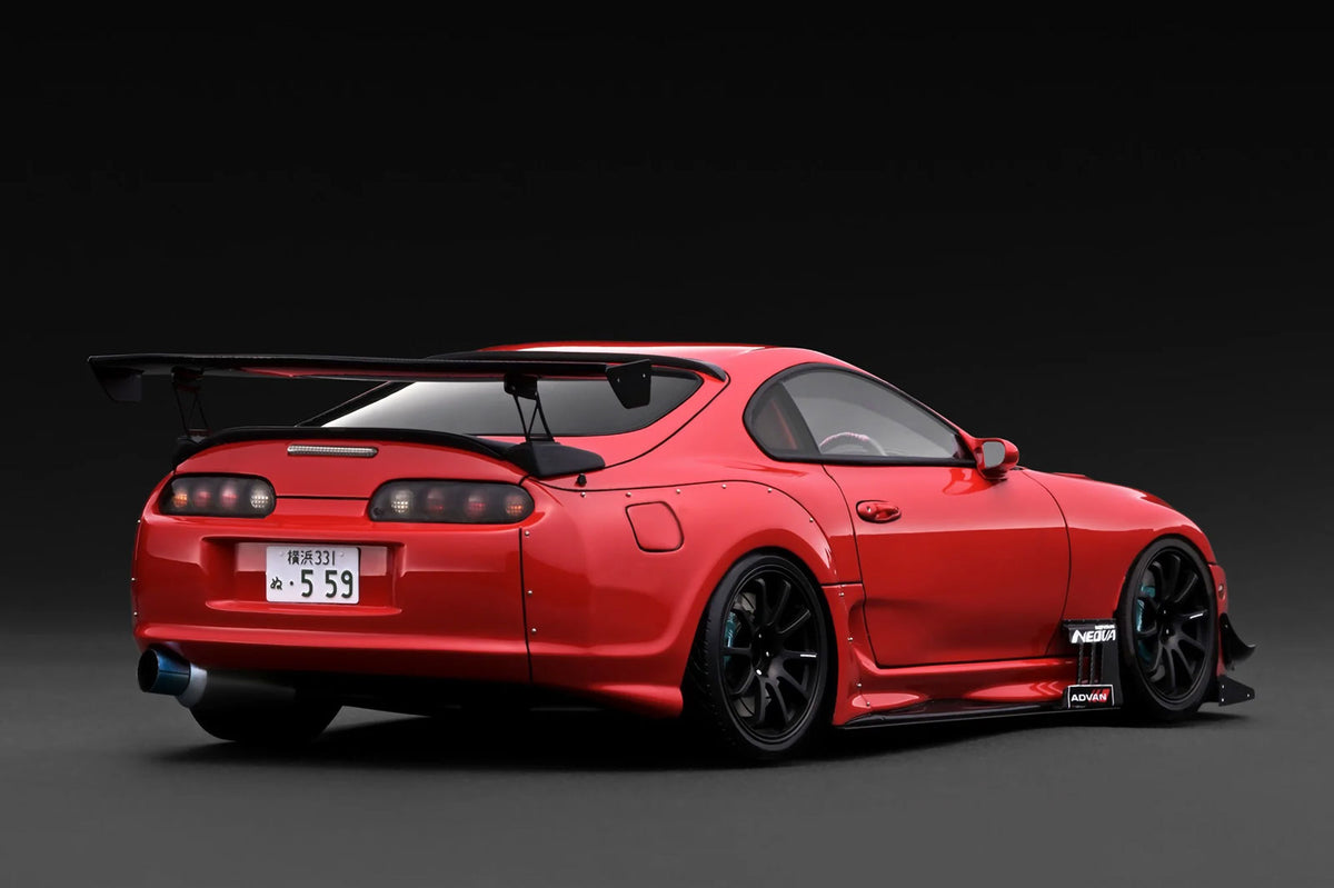 Toyota Supra RZ JZA80 ORIDO-STREET Ver. Rot 1/18 Modellauto aus Resin Ignition